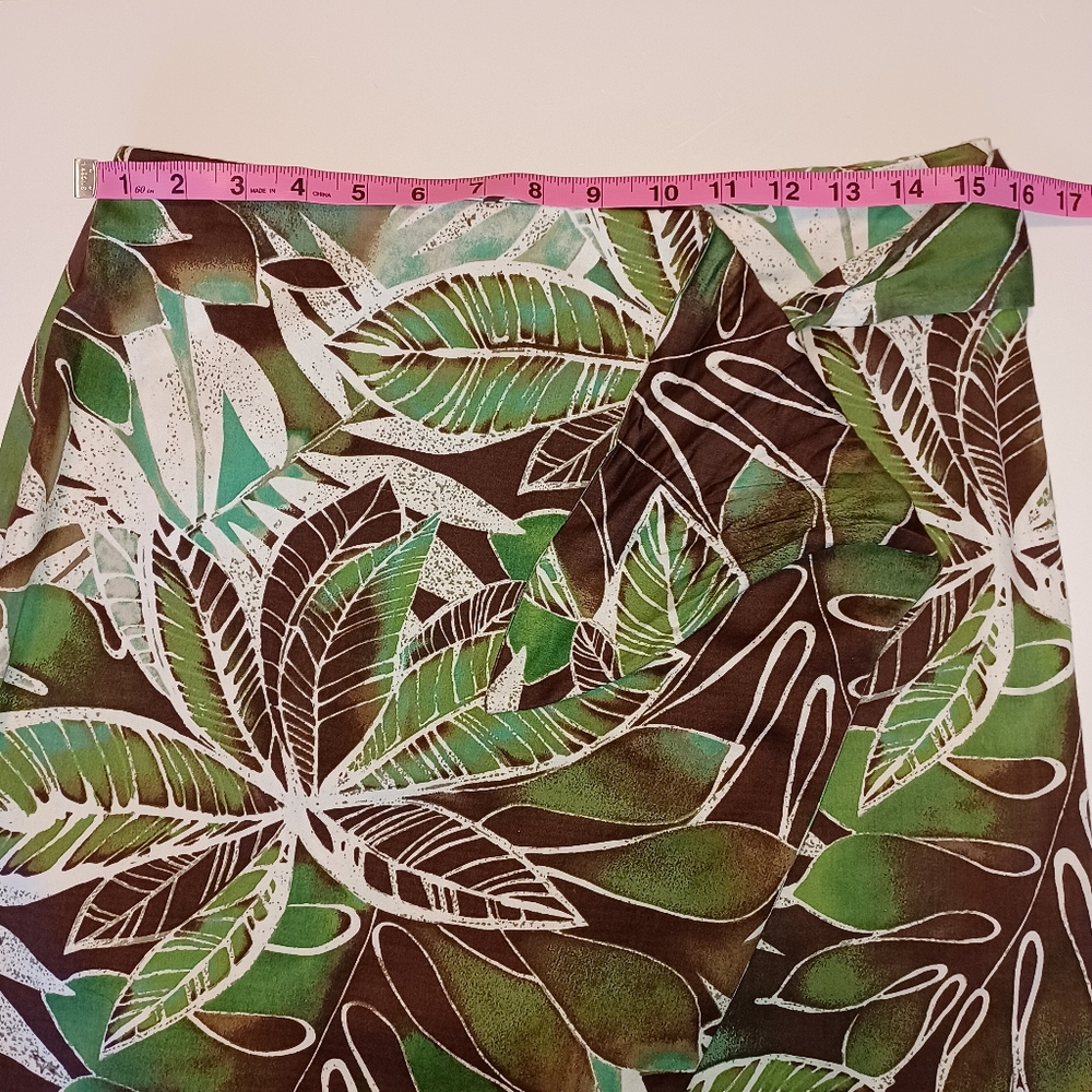 Jones New York Signature Stretch Tropical Sarong Faux Wrap Skirt Women's Sz 6 - Picture 8 of 11